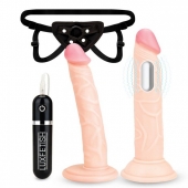 Регулируемые трусики с 2 насадками - 16 и 15 см. - Lux Fetish - купить с доставкой в Шахтах