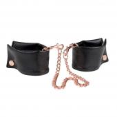 Черные мягкие наручники Entice French Cuffs с цепью - California Exotic Novelties - купить с доставкой в Шахтах