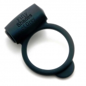 Темно-серое эрекционное кольцо Vibrating Love Ring с вибрацией - Fifty Shades of Grey - в Шахтах купить с доставкой