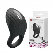 Черное эрекционное виброкольцо с рельефным дизайном Heloise - Baile - в Шахтах купить с доставкой