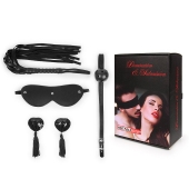 Эротический набор в черном цвете: маска, кляп, пэстисы, плётка - Notabu - купить с доставкой в Шахтах