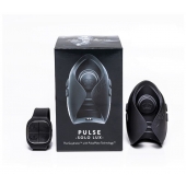 Темно-серый инновационный мужской осциллятор PULSE SOLO LUX с пультом ДУ - Hot Octopuss - в Шахтах купить с доставкой