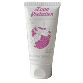 Лубрикант на водной основе с ароматом малины Love Protection Raspberry - 50 мл. - Lola Games - купить с доставкой в Шахтах
