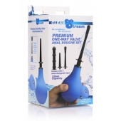 Анальный душ с 3 насадками Premium One-way Valve Anal Douche Set - XR Brands - купить с доставкой в Шахтах