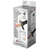 Пояс-трусики с насадкой Glamour Silver - 15,5 см. - LOVETOY (А-Полимер) - купить с доставкой в Шахтах