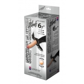 Пояс-трусики с насадкой Glamour - 17 см. - LOVETOY (А-Полимер) - купить с доставкой в Шахтах