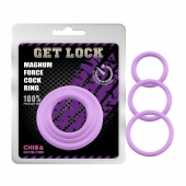 Набор из 3 сиреневых эрекционных колец Magnum Force Cock Ring - Chisa - в Шахтах купить с доставкой