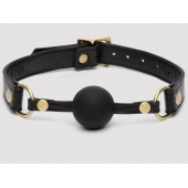 Черный кляп-шар Bound to You Faux Leather Ball Gag - Fifty Shades of Grey - купить с доставкой в Шахтах