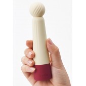 Бежевый вибратор с шаровидной мягкой головкой IROHA Rin Akane - 14,8 см. - Tenga