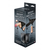 Черный пояс для женщин BEST SELECT с 3 насадками - LOVETOY (А-Полимер) - купить с доставкой в Шахтах
