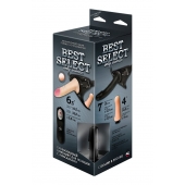 Черный женский пояс BEST SELECT с 3 насадками и вибрацией - LOVETOY (А-Полимер) - купить с доставкой в Шахтах