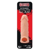 Телесная насадка EXTENDER WITH BALL STRAP 5.5 - 14 см. - Dream Toys - в Шахтах купить с доставкой