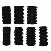 Набор из 7 черных насадок PENIS SLEEVES SET - Dream Toys - в Шахтах купить с доставкой