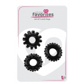 Набор из 3 черных эрекционных колец SET OF 3 COCKRINGS - Dream Toys - в Шахтах купить с доставкой