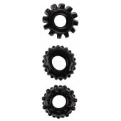 Набор из 3 черных эрекционных колец SET OF 3 COCKRINGS - Dream Toys - в Шахтах купить с доставкой