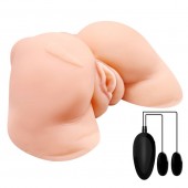 Телесная вибровагина Julie с 2 рабочими отверстиями - Baile - в Шахтах купить с доставкой