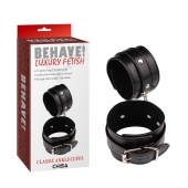 Черные оковы Classic Ankle Cuffs - Chisa - купить с доставкой в Шахтах
