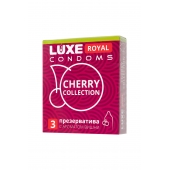 Презервативы с ароматом вишни LUXE Royal Cherry Collection - 3 шт. - Luxe - купить с доставкой в Шахтах