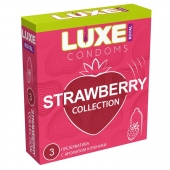 Презервативы с ароматом клубники LUXE Royal Strawberry Collection - 3 шт. - Luxe - купить с доставкой в Шахтах