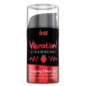 Жидкий интимный гель с эффектом вибрации Vibration! Strawberry - 15 мл. - INTT - купить с доставкой в Шахтах