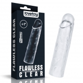 Прозрачная насадка-удлинитель Flawless Clear Penis Sleeve Add 1 - 15,5 см. - Lovetoy - в Шахтах купить с доставкой
