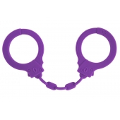 Фиолетовые силиконовые наручники Suppression - Lola Games - купить с доставкой в Шахтах