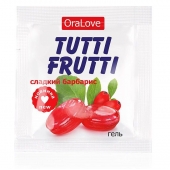 Гель-смазка Tutti-frutti со вкусом барбариса - 4 гр. - Биоритм - купить с доставкой в Шахтах