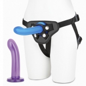 Страпон унисекс Beginners Strap-On с 2 насадками - 15 и 13 см. - Lux Fetish - купить с доставкой в Шахтах