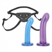 Страпон унисекс Beginners Strap-On с 2 насадками - 15 и 13 см. - Lux Fetish - купить с доставкой в Шахтах