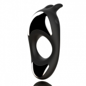Черное эрекционное кольцо с двумя моторами Zeus Dual Vibe Cock Ring - FeelzToys - в Шахтах купить с доставкой