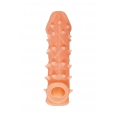Телесная закрытая насадка с пупырышками Cock Sleeve Size M - 15,6 см. - KOKOS - в Шахтах купить с доставкой