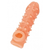 Телесная закрытая насадка с пупырышками Cock Sleeve Size L - 17,6 см. - KOKOS - в Шахтах купить с доставкой