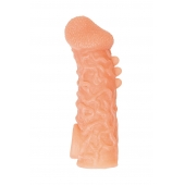 Телесная закрытая насадка с шершавой головкой Cock Sleeve Size L - 17,6 см. - KOKOS - в Шахтах купить с доставкой