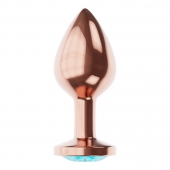 Пробка цвета розового золота с малиновым кристаллом Diamond Topaz Shine L - 8,3 см. - Lola Games - купить с доставкой в Шахтах