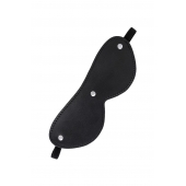 Черная кожаная маска Anonymo с мягким подкладом - ToyFa - купить с доставкой в Шахтах