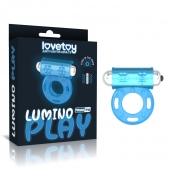 Голубое, светящееся в темноте эрекционное виброкольцо Lumino Play Vibrating Penis Ring - Lovetoy - в Шахтах купить с доставкой