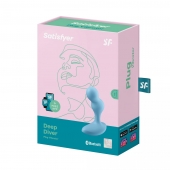 Голубой анальный вибростимулятор Deep Driver - 11,2 см. - Satisfyer - в Шахтах купить с доставкой