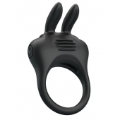 Черное эрекционное кольцо с вибрацией Davion - Baile - в Шахтах купить с доставкой