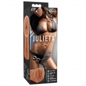 Мастурбатор-вагина цвета карамели Julieta с вибрацией - Blush Novelties - в Шахтах купить с доставкой