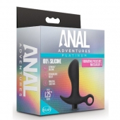 Черный анальный вибратор Silicone Vibrating Prostate Massager 01 - 10,8 см. - Blush Novelties - в Шахтах купить с доставкой