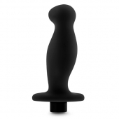 Черный анальный вибромассажёр Silicone Vibrating Prostate Massager 02 - 10,8 см. - Blush Novelties - в Шахтах купить с доставкой