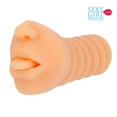 Телесный мастурбатор-ротик с высунутым язычком - Bior toys - в Шахтах купить с доставкой