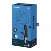 Черный анальный вибратор Heat Climax+ с функцией нагрева - 20,6 см. - Satisfyer - в Шахтах купить с доставкой