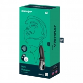 Черный анальный вибратор Hot Passion с функцией нагрева - Satisfyer - в Шахтах купить с доставкой