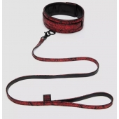 Стильный ошейник с поводком Reversible Faux Leather Collar and Lead - Fifty Shades of Grey - купить с доставкой в Шахтах