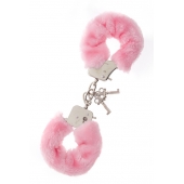 Металлические наручники с розовой меховой опушкой METAL HANDCUFF WITH PLUSH PINK - Dream Toys - купить с доставкой в Шахтах
