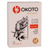 Тонкие презервативы OKOTO Thin Extra Soft - 3 шт. - Sitabella - купить с доставкой в Шахтах