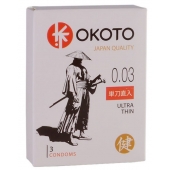 Ультратонкие презервативы OKOTO Ultra Thin - 3 шт. - Sitabella - купить с доставкой в Шахтах