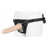 Пустотелый страпон Harness CLASSIC с бандажом - 19,5 см. - LOVETOY (А-Полимер) - купить с доставкой в Шахтах
