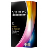 Цветные ароматизированные презервативы VITALIS PREMIUM color   flavor - 12 шт. - Vitalis - купить с доставкой в Шахтах